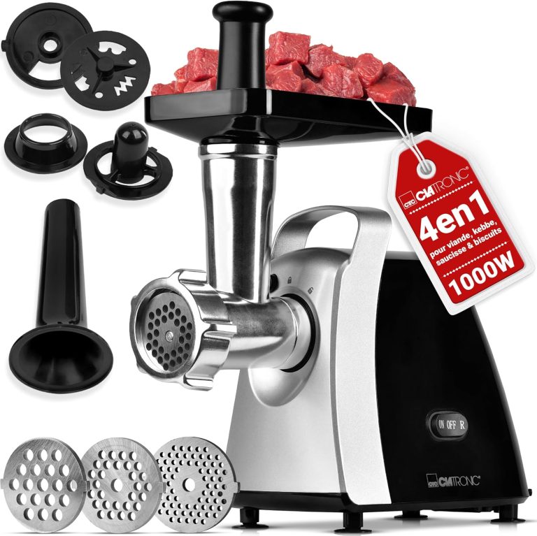Clatronic Hachoir à viande 1000 W avec embout pour biscuits/pâtisseries